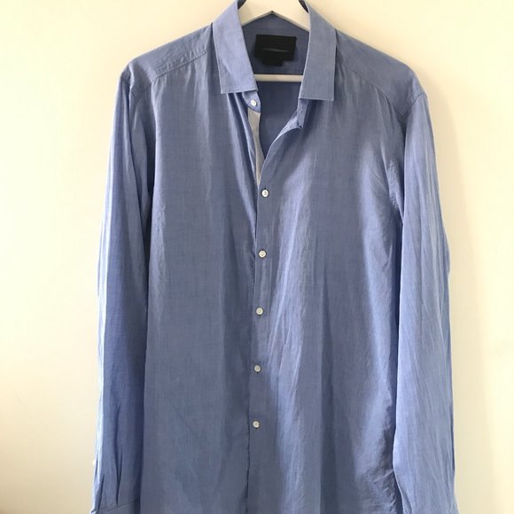 Diesel Black Gold Mid Blue End Casual Dress Shirt - Picture 13 of 15